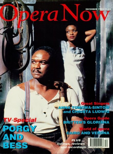 Opera Now – December 1993 Cover