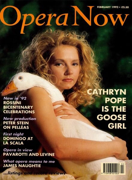 Opera Now – February 1992 Cover
