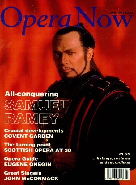 Opera Now – June 1993 Cover
