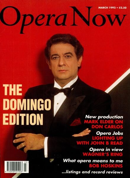 Opera Now – March 1992 Cover