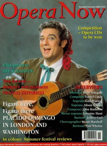 Opera Now – November-December 1996 Cover