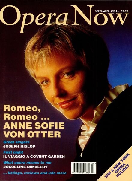 Opera Now – September 1992 Cover