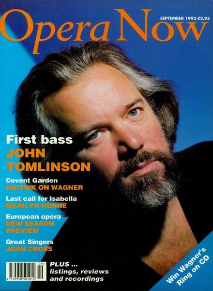 Opera Now – September 1993 Cover