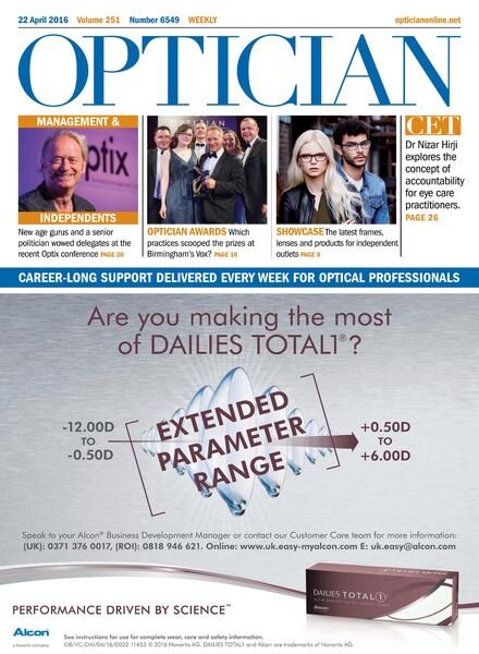Optician – 22 April 2016 Cover