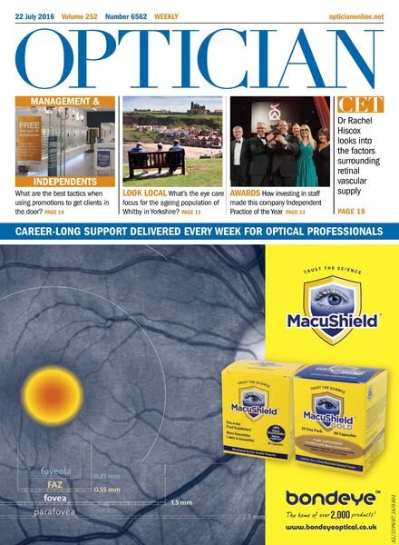 Optician – 22 July 2016 Cover