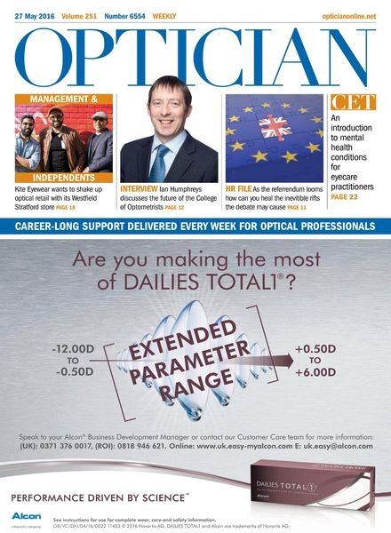 Optician – 27 May 2016 Cover