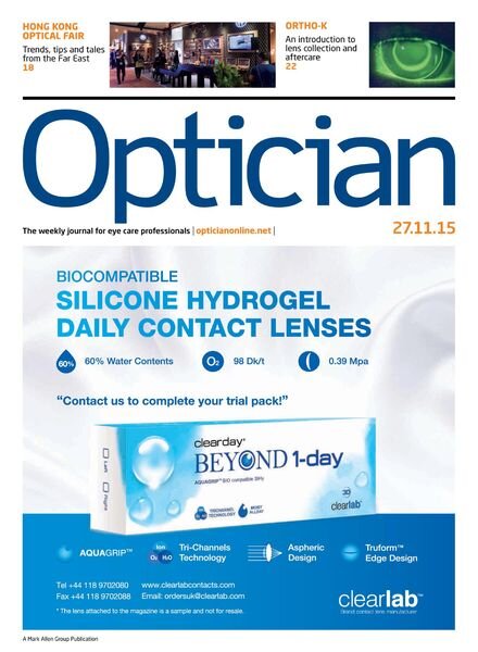 Optician – 27 November 2015 Cover