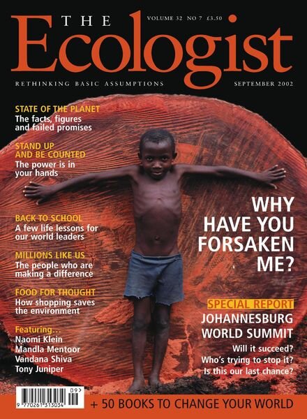 Resurgence & Ecologist – Ecologist, Vol 32 N 7 – Sepember 2002 Cover