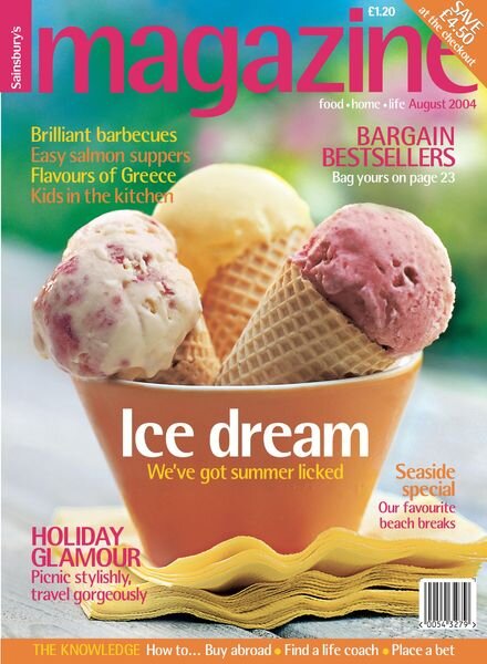 Sainsbury’s Magazine – August 2004 Cover