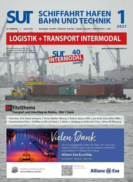 Schiffahrt Hafen Bahn und Technik – Januar 2021 Cover