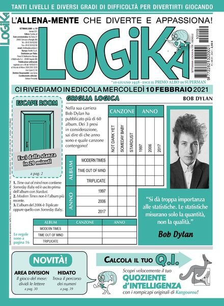 Settimana Logika – 08 gennaio 2021 Cover