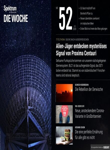 Spektrum Die Woche Magazin – 23 Dezember 2020 Cover