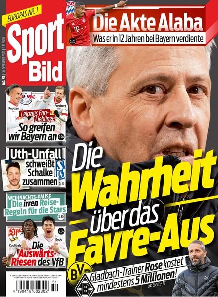SPORT BILD – 16 Dezember 2020 Cover