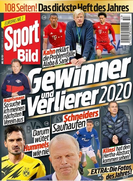 SPORT BILD – 23 Dezember 2020 Cover