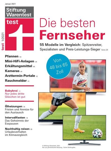 Stiftung Warentest Test Magazin – Januar 2021 Cover