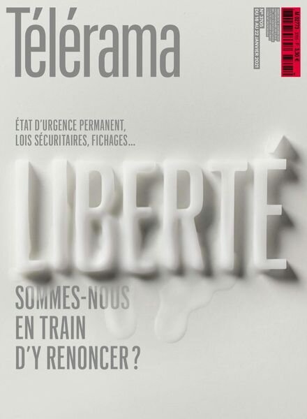 Telerama Magazine – 16 Janvier 2021 Cover
