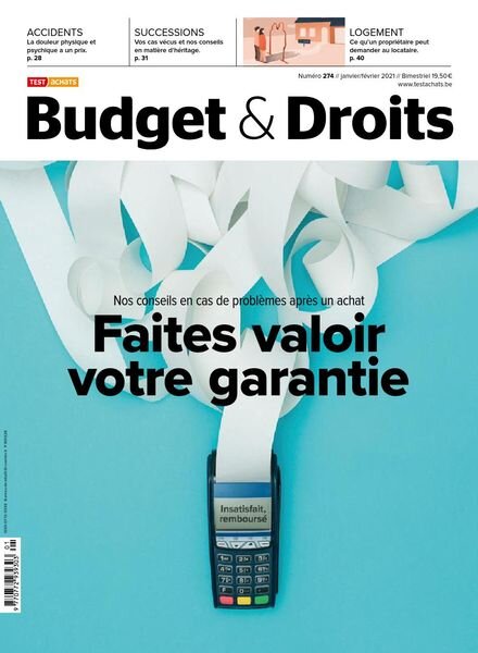 Test Achats Budget & Droits – Janvier-Fevrier 2021 Cover