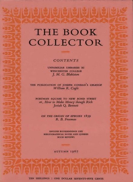 The Book Collector – Autumn 1967 Cover
