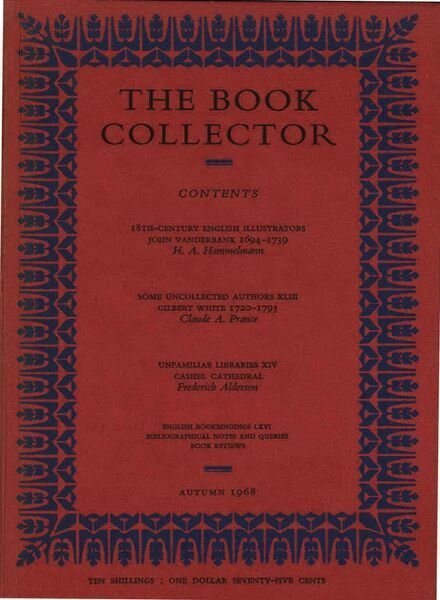 The Book Collector – Autumn, 1968 Cover