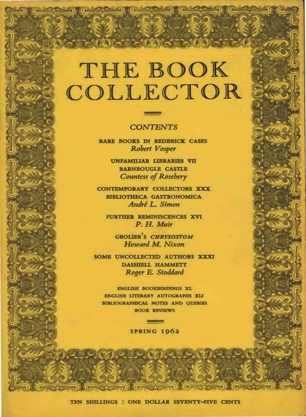 The Book Collector – Spring 1962 Cover