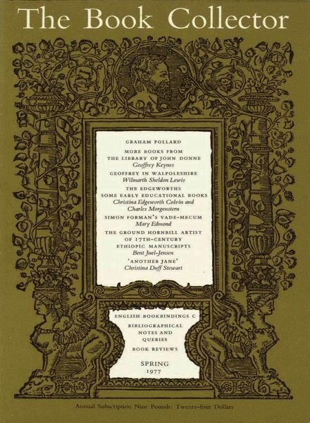 The Book Collector – Spring 1977 Cover