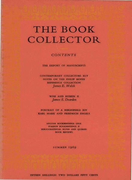 The Book Collector – Summer 1969 Cover