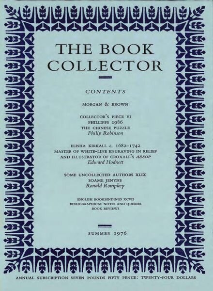 The Book Collector – Summer 1976 Cover