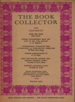The Book Collector – Winter 1961