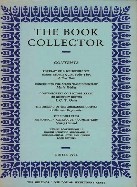 The Book Collector – Winter 1964 Cover