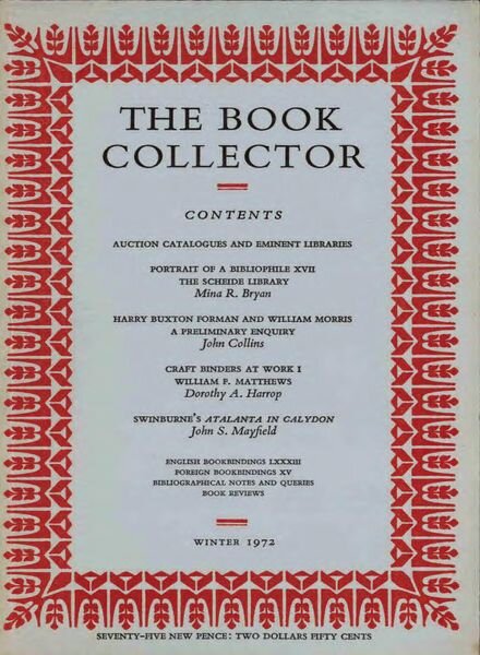 The Book Collector – Winter 1972 Cover
