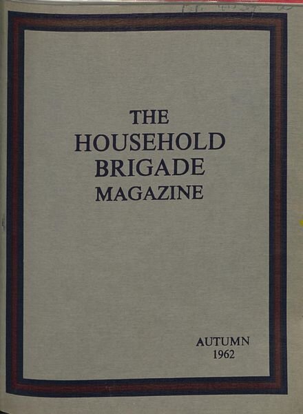 The Guards Magazine – Autumn 1962 Cover