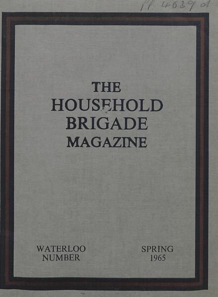 The Guards Magazine – Spring 1965 Cover