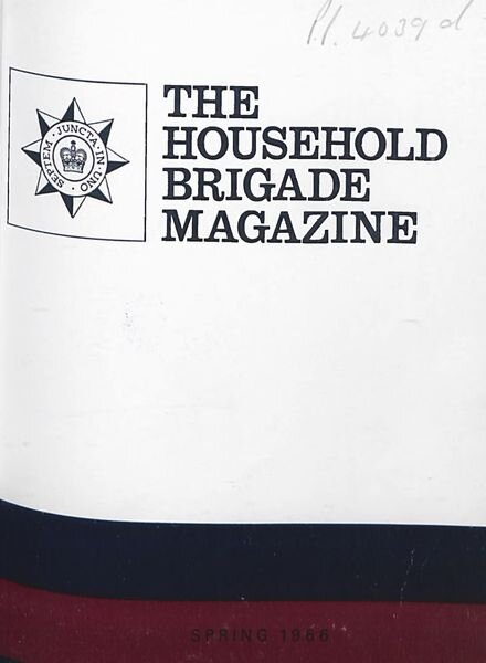 The Guards Magazine – Spring 1966 Cover