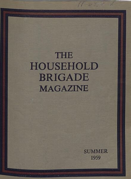 The Guards Magazine – Summer 1959 Cover