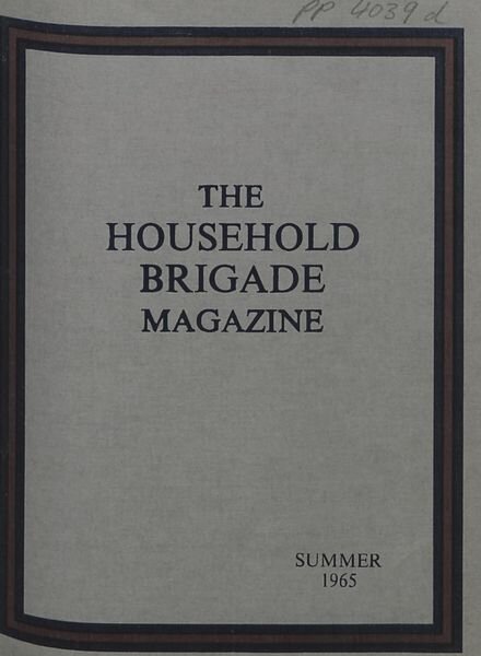 The Guards Magazine – Summer 1965 Cover