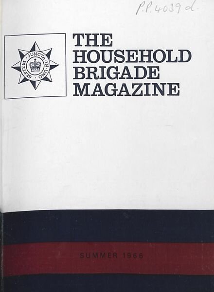 The Guards Magazine – Summer 1966 Cover