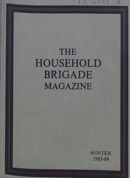 The Guards Magazine – Winter 1963 Cover