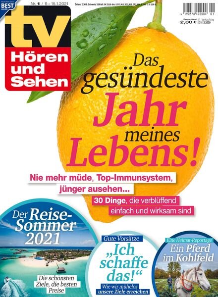 TV Horen und Sehen – 31 Dezember 2020 Cover