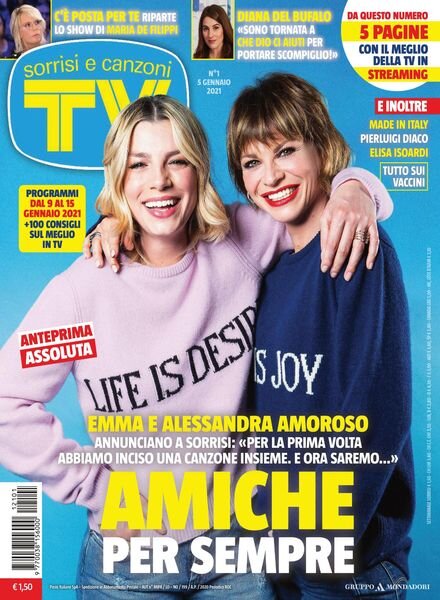 TV Sorrisi e Canzoni – 05 gennaio 2021 Cover