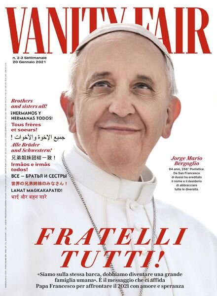 Vanity Fair Italia – 20 gennaio 2021 Cover