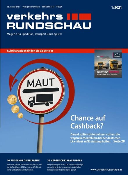 VerkehrsRundschau – 11 Januar 2021 Cover