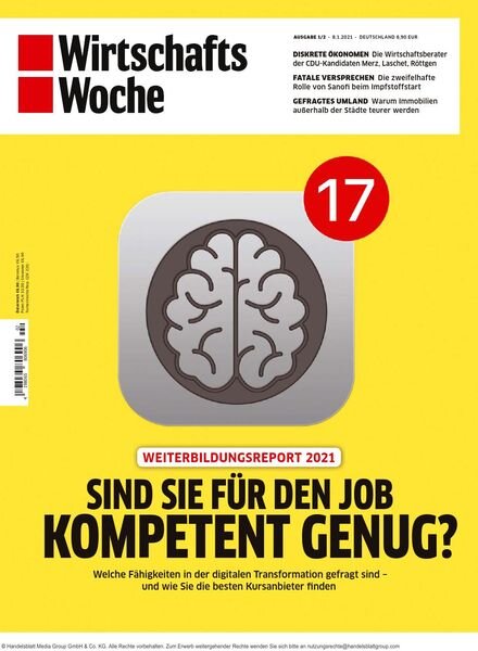 Wirtschaftswoche – 08 Januar 2021 Cover