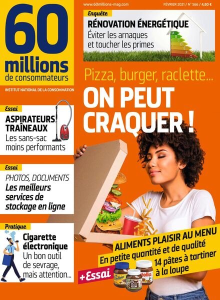 60 Millions de Consommateurs – Fevrier 2021 Cover