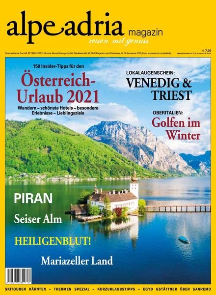 Alpe Adria – November 2020 Cover