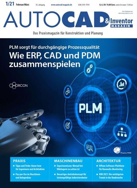 Autocad & Inventor Magazin – Februar-Marz 2021 Cover