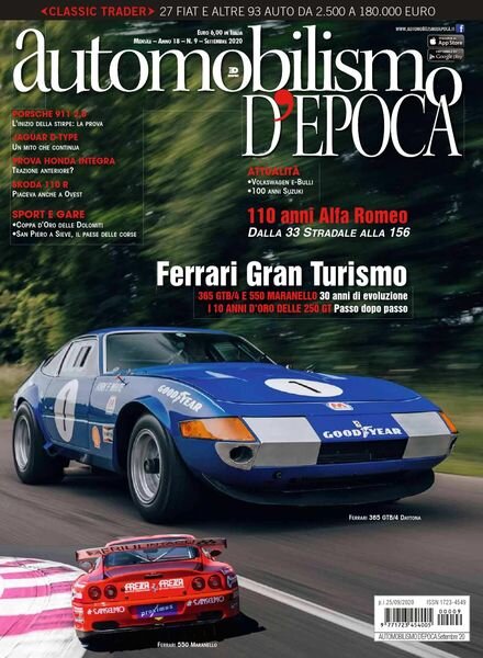 Automobilismo d’Epoca – Settembre 2020 Cover