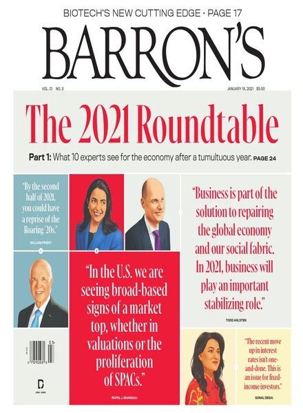 Barron’s – 18 January 2021 Cover
