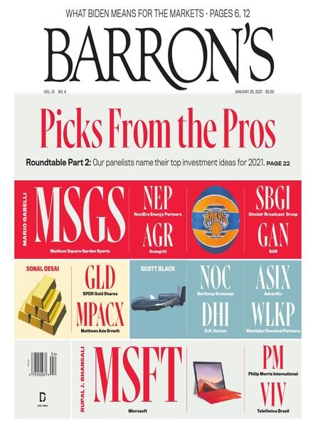 Barron’s – 25 January 2021 Cover