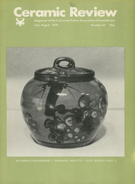 Ceramic Review – July – August 1978 Cover