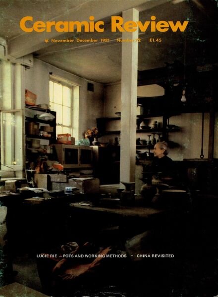 Ceramic Review – November – December 1981 Cover